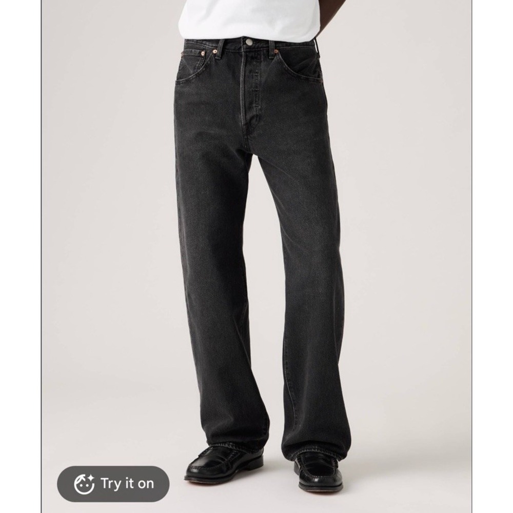 Levi's 501 Loose Fit Jeans Men's Size 30x32 Button Fly Black Denim NWT MSRP $110